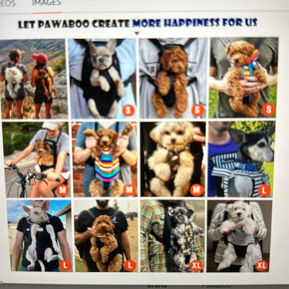 Pawaboo front backpack